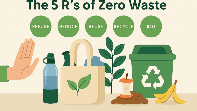 The 5 R’s of Zero Waste Explained | EarthlyEcoTips